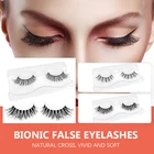 3D накладные ресницы из норки с перекрестными краями, натуральный био-материал, Сверхмягкие прозрачные Искусственные ресницы, косметика