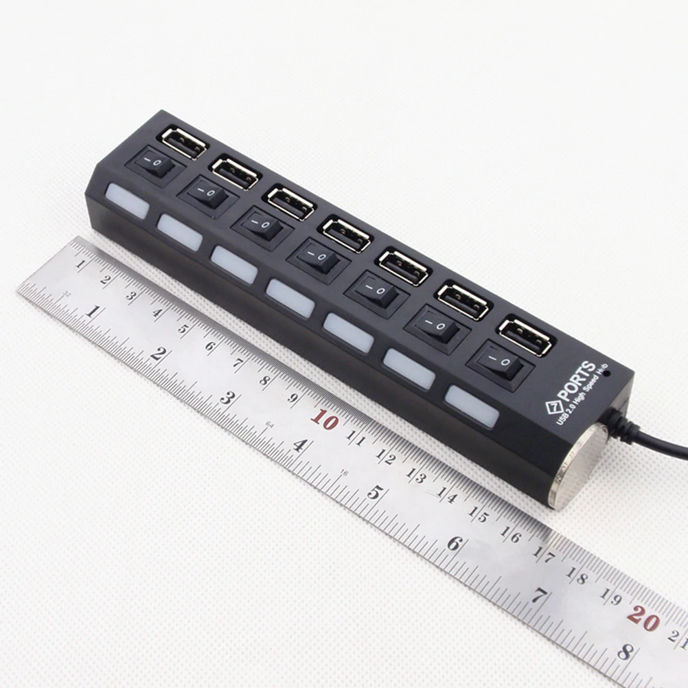 Usb-кабель со светодиодной подсветодиодный кой и 7 портами | Компьютеры офис