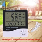 Цифровой измеритель температуры и влажности ChanFong, метеостанция с часами, с ЖК дисплеем