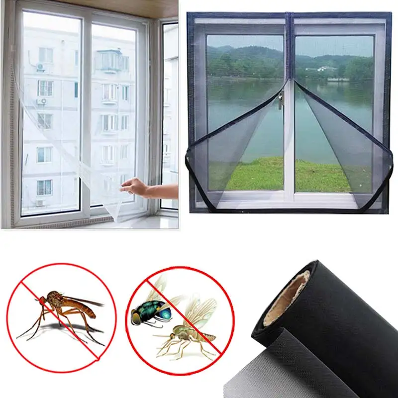 

200cm*150cm/130cm*150cm DIY Flyscreen Curtain Insect Fly Mosquito Bug Window Mesh Screen ADW889