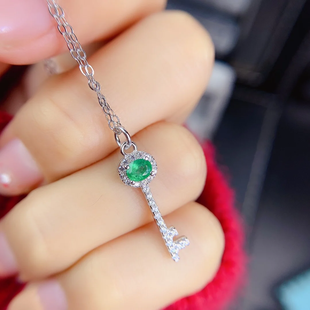 

SHILOVEM 925 серебро натуральный изумруд Подвески классические ювелирные украшения для женщин свадебные Новое поступление, подарок при покупке ...