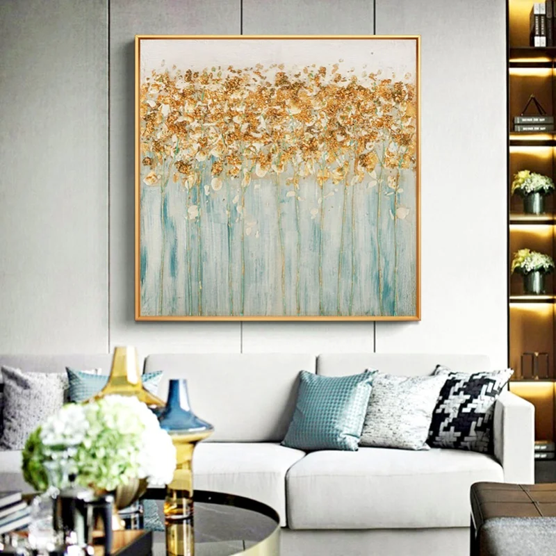 

Современный минималистичный Американский роскошный атмосферный светильник, декоративная роспись гостиной, ручная роспись, масляная настенная живопись