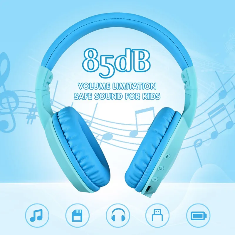 Милые беспроводные наушники для детей Bluetooth с мультяшным шумоподавлением Hifi