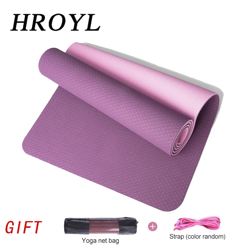 Новый нескользящий коврик для йоги из ТПЭ спортивные коврики упражнений фитнеса