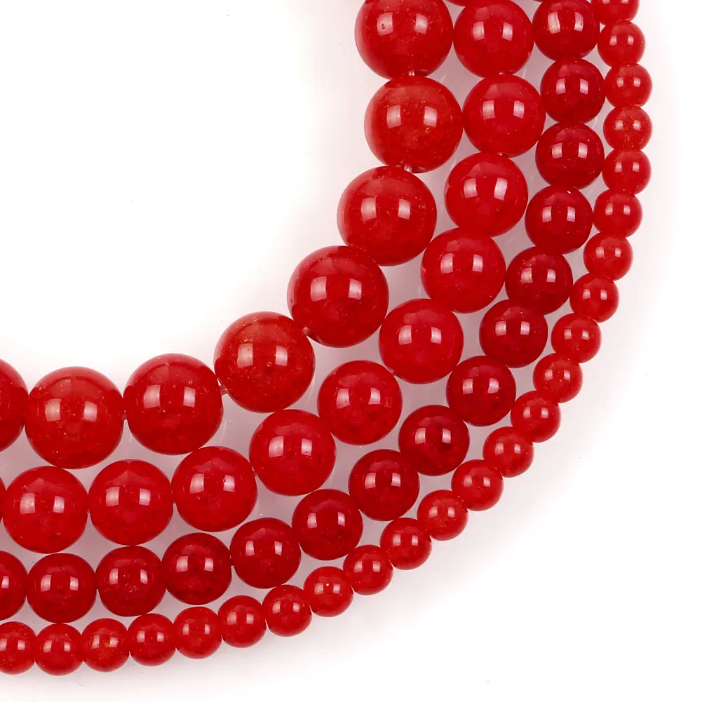 15 &quotгладкие красные круглые хрустальные бусины рассыпчатые для изготовления