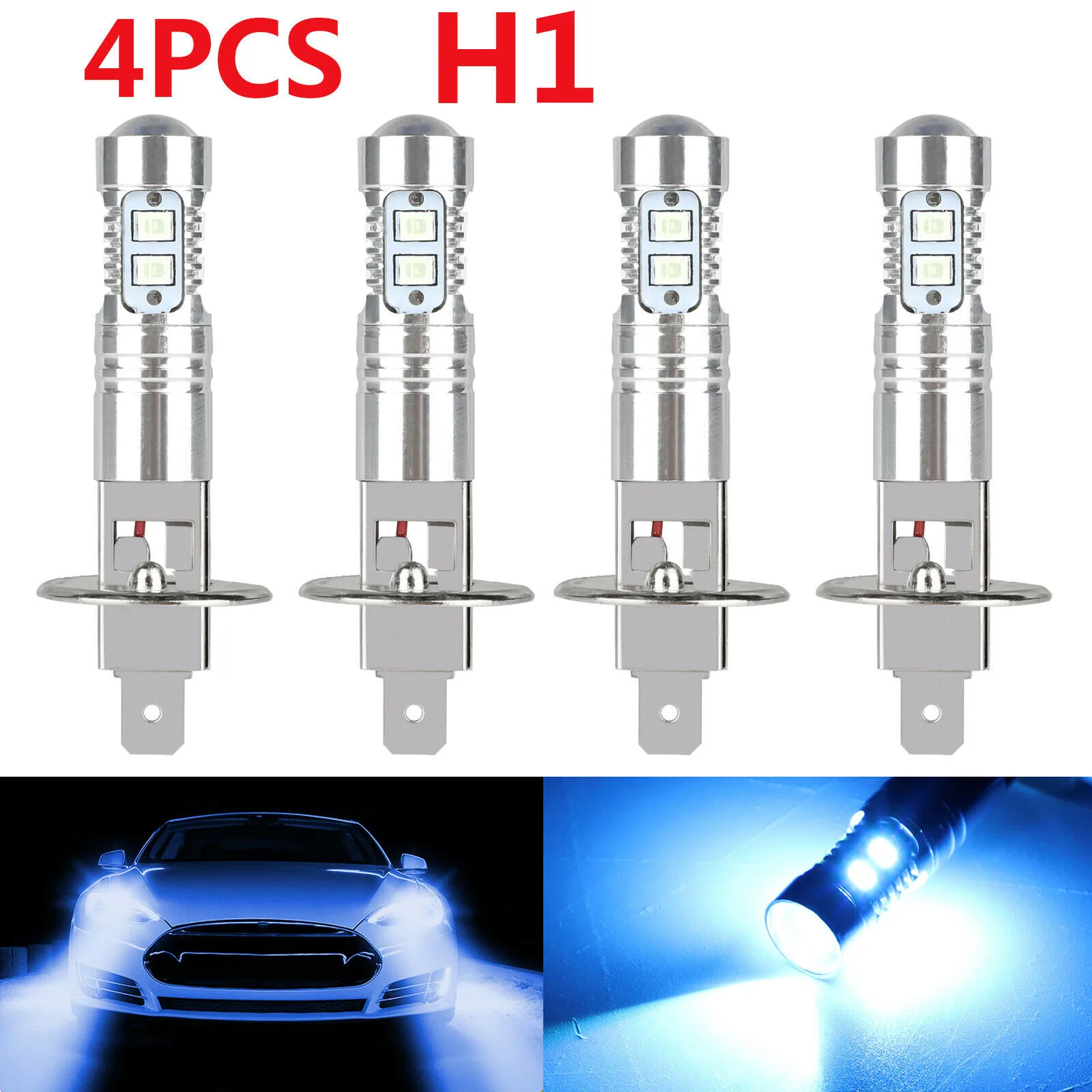 

Parts LED Light Bulb 8000K ICE Blue Accessories DC 12V H1 Headlight Kit