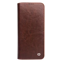 qialino fashion genuine leather phone cover for xiaomi mi10 pure handmade flip case with card slot for xiaomi 10 pro 6 67 inches