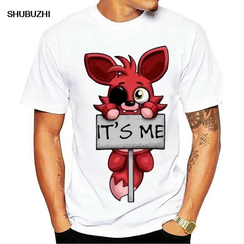 Kawaii FNAF/плюшевая футболка для мужчин летняя в стиле хип-хоп предварительно