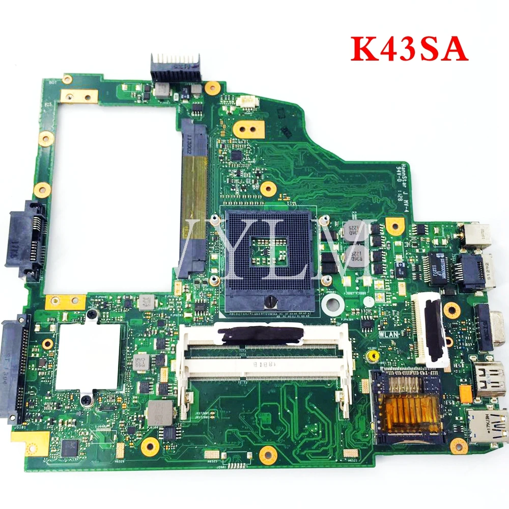 Материнская плата K43SA HM65 DDR3 REV 2 0 для ASUS A43S X43S K43S A43SA материнская ноутбука 100%