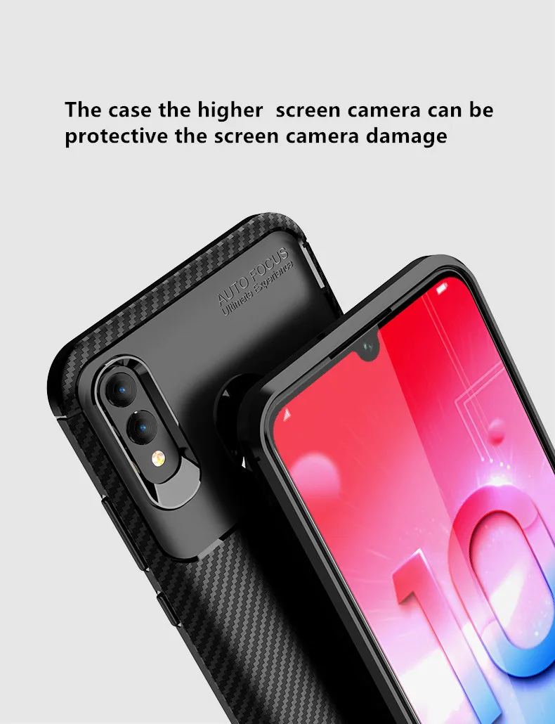 Чехол для huawei P Smart Чехол Мягкий Силиконовый противоударный чехол из углеродного волокна для huawei P Smart Z Plus защитный чехол для телефона s Чехол