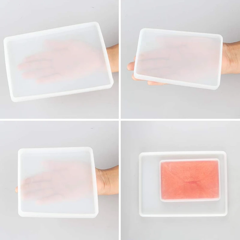 

7 Pack Large Silicone Resin Mold for Phone Album, Desktop Decor, Coasters, Home Decoration, Gift, Epoxy Resin Molds DIY Casting