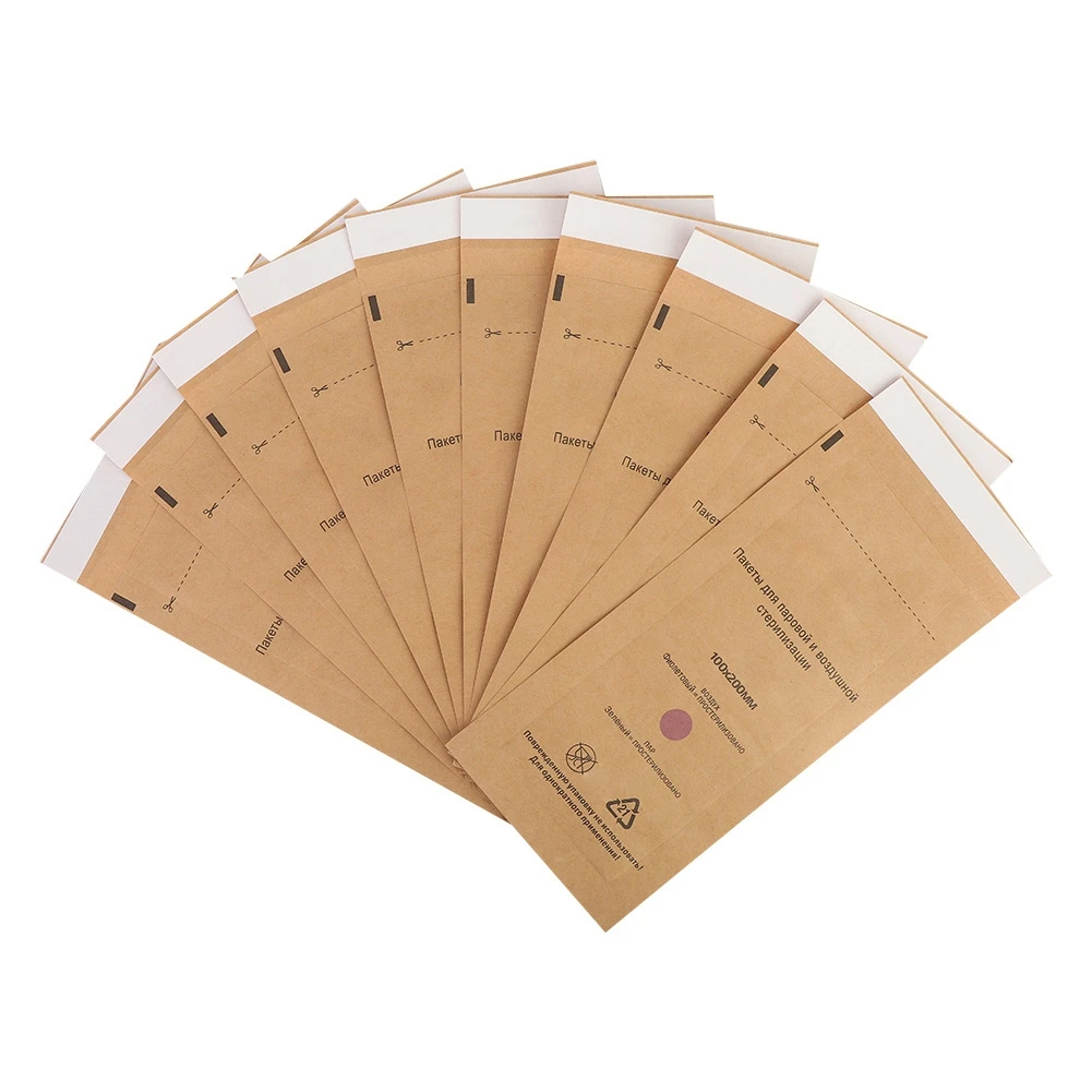 10 шт. одноразовые Стерилизующие косметические пакеты для инструментов ногтей