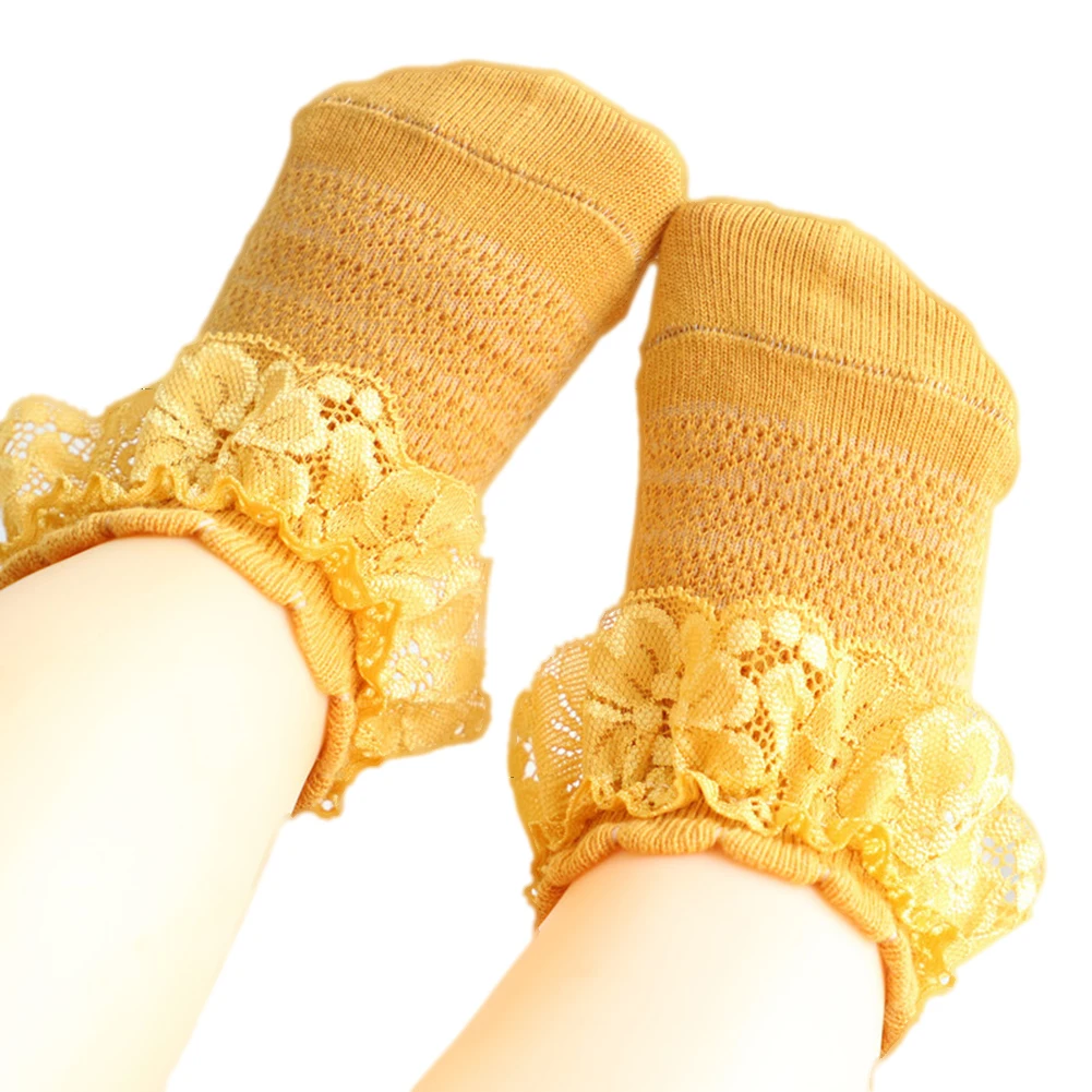 

Breathable Cotton Lace Ruffle Princess Mesh Socks Children Ankle Short Sock Baby Girls Kids Toddler Frilly Ankle Socks
