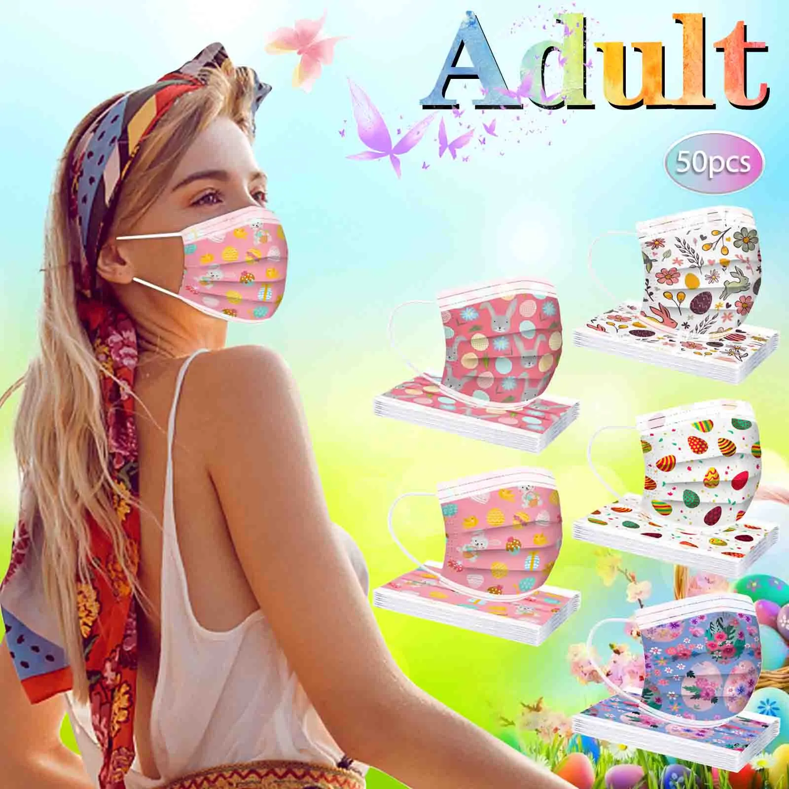 

Mask Mascarillas Reutilizables Lavables Adult Mask Disposable Face Mask 3ply Ear Loop Color Mixing 50pcs Mascarillas Infantiles