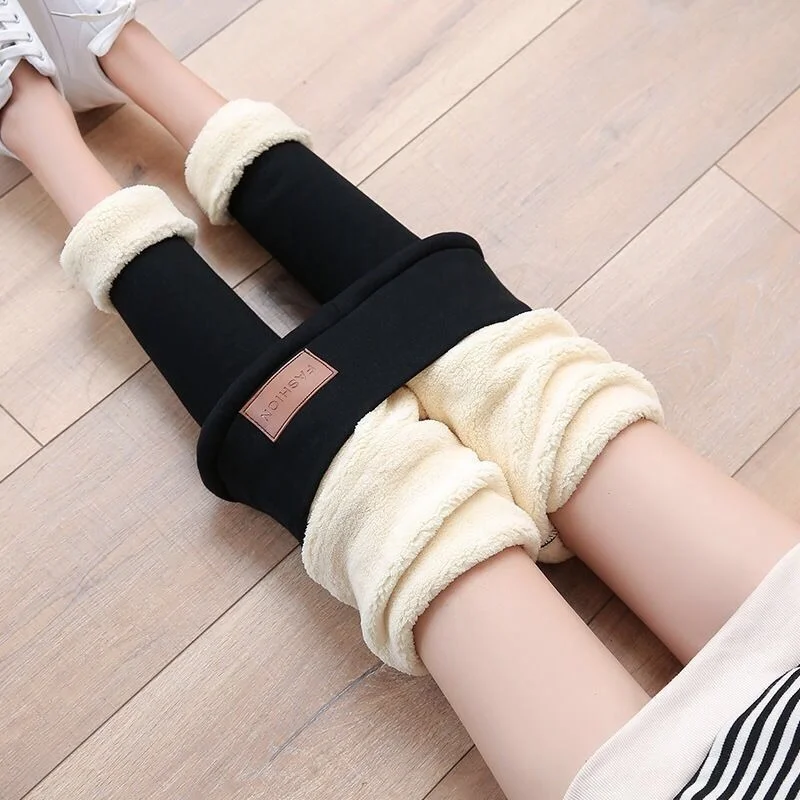 Women's Winter Warm Leggings Super-thick High Stretch Lamb Cashmere Leggins High Waist Skinny 2022 S-5XL Fashion Trousers