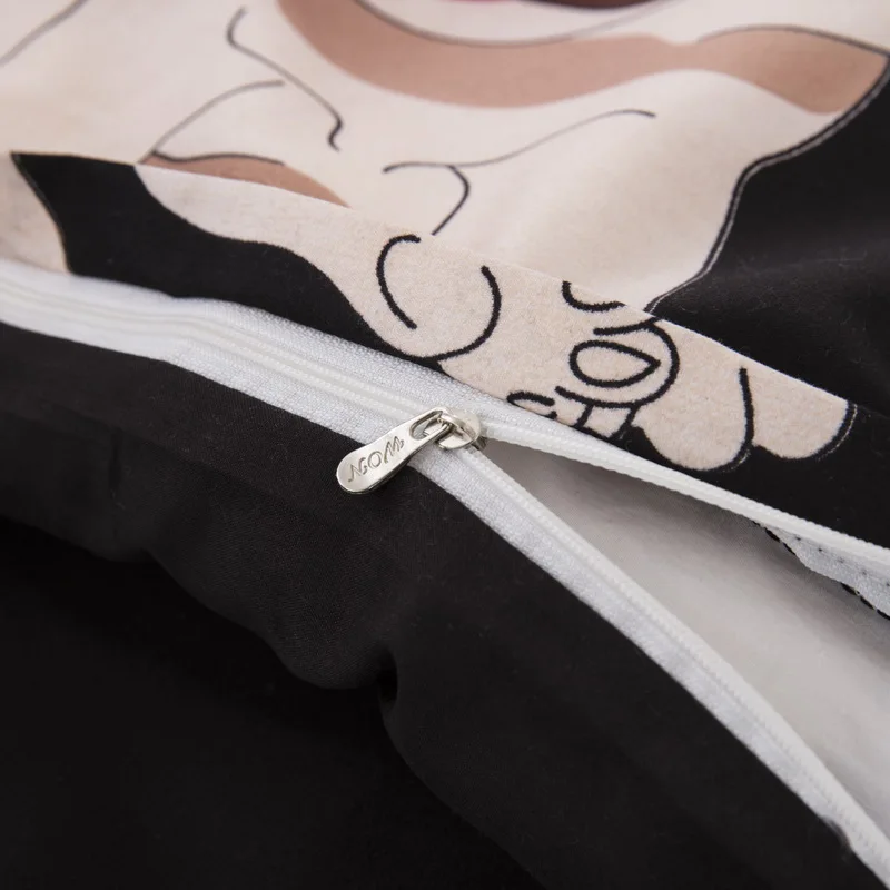 

Black Dog Cute Pug 3D Print Comforter Bedding Set Duvet Covers Pillowcase Home Textile Queen King Size Luxury Bed Linen Gift Kid