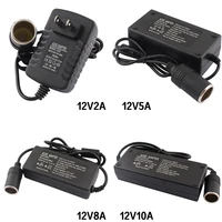 car adapter power dc 220v to 12v ac converter adaptor 12v 2a 5a 8a 10a car cigarette lighter converter adapter 220v with eu plug