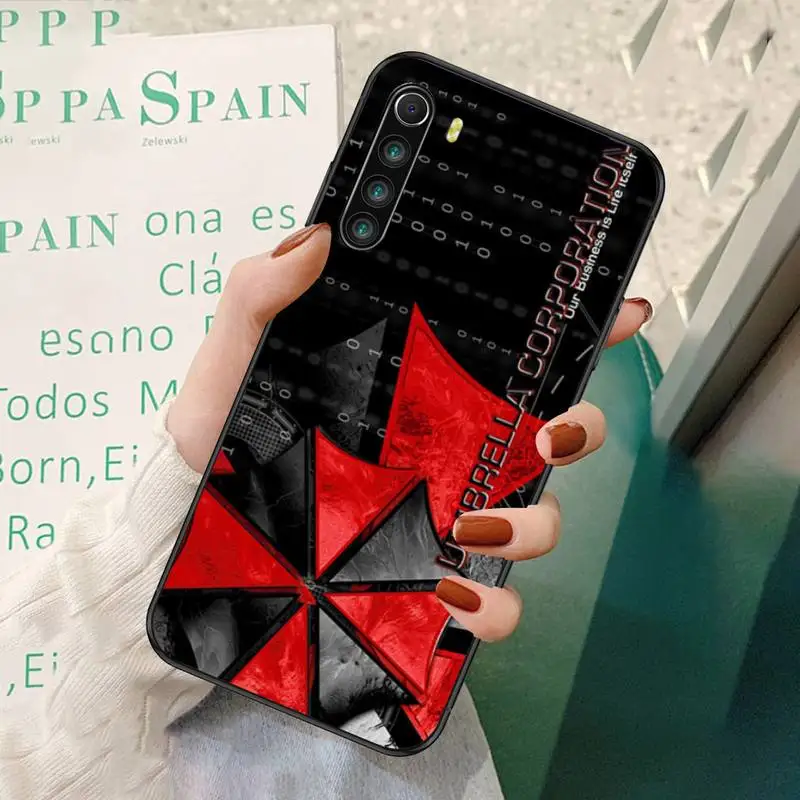 

ZFGHSHYQ Umbrella Sof Tclear Silicone Black Soft Phone Case For Redmi 7 8 9 A K20 30 Pro Note 8 9 Pro 9s