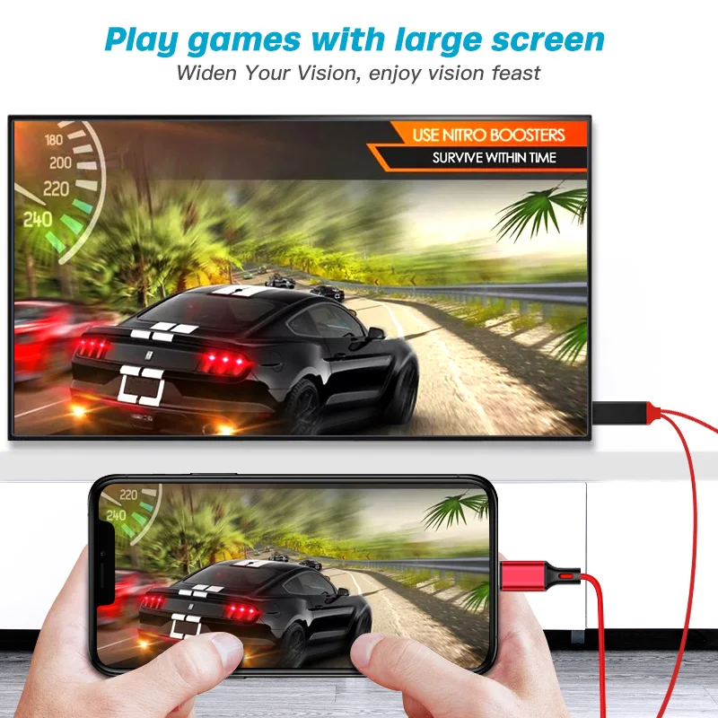 USB к HDmi-совместимый кабель HDTV TV цифровой av-адаптер 2 м смарт-конвертер для Apple Android