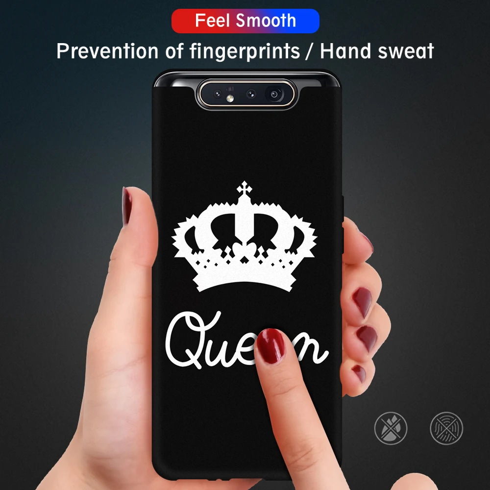 Черный матовый чехол для Samsung Galaxy A50 A70 A30 A40 A20 A10 M30 M20 M10 S10 S9 S8 Plus S10e с узором |