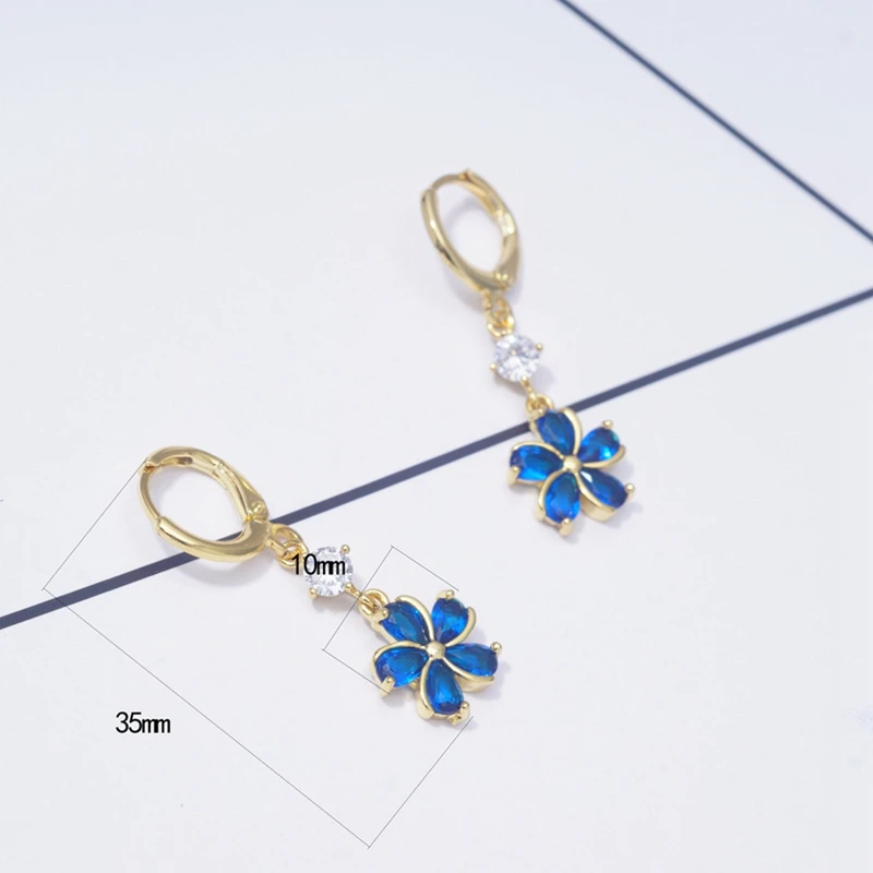 Серьги кольца женские с цирконом и кристаллом подарок для девушек женщин