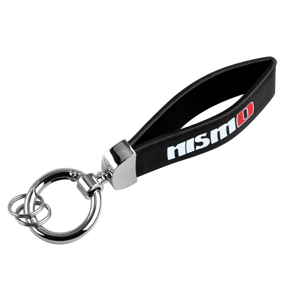 Металлический + кожаный значок Nismo для стайлинга автомобиля брелок Nissan Almera Juke Qashqai