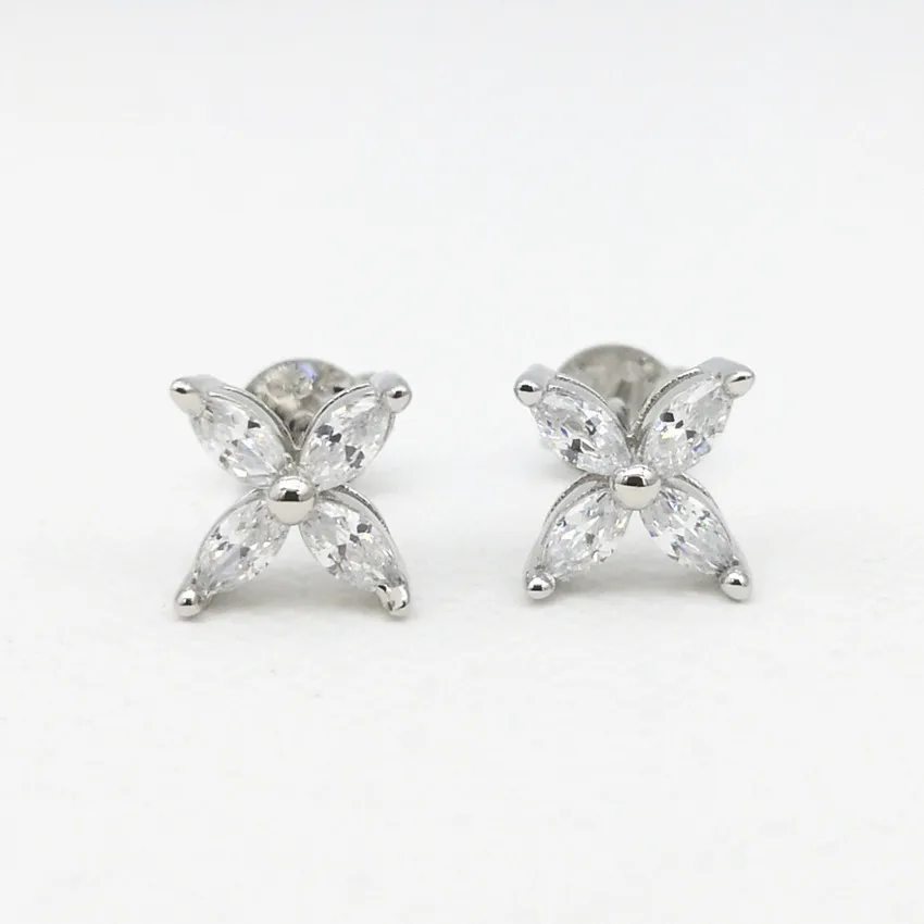 

Ms S925 pure silver earrings silver plated, gold, rose gold euramerican popularity woman holiday gifts