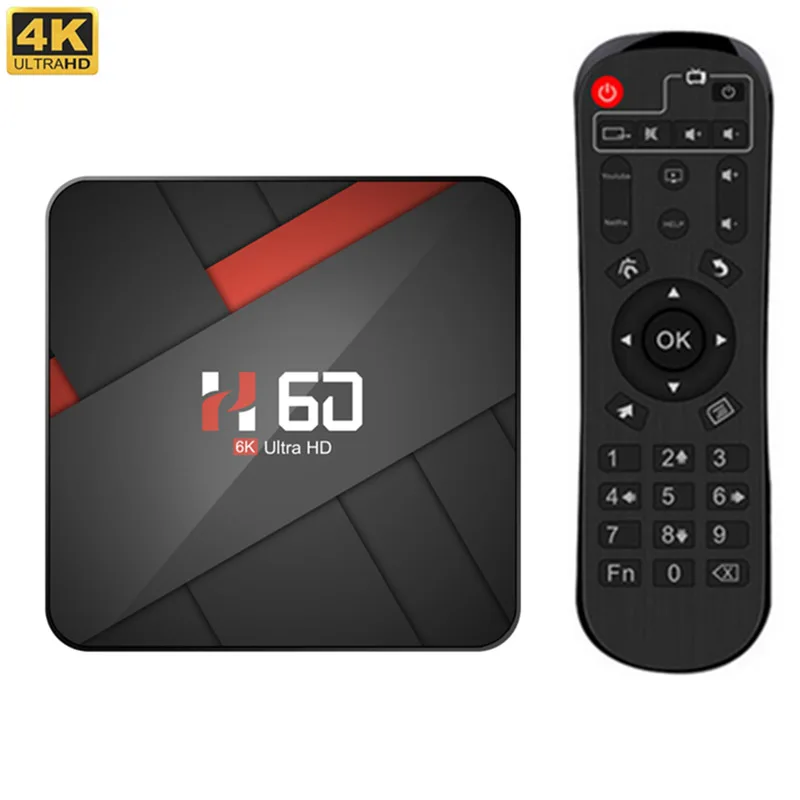 Лидер продаж ТВ-приставка глобальная версия 4k Hd H60 4 ГБ/64 ГБ процессор H6164 Core