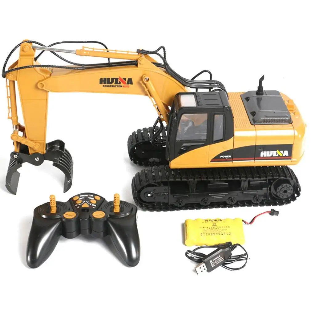 

HUINA 1570 1:14 2.4GHz 16CH RC Alloy Log Grabbing Machine With Independent Arms 360 Degree Crawler Engineering Vehicle