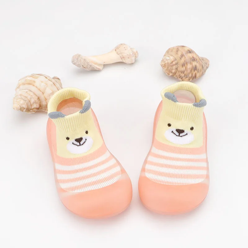 Promotion Baby Toddler Bear Duck Shoes Non-Slip Anti-Off Foot Short Floor Knitted Socks  First Walker 5Size 2104 KeDing images - 6