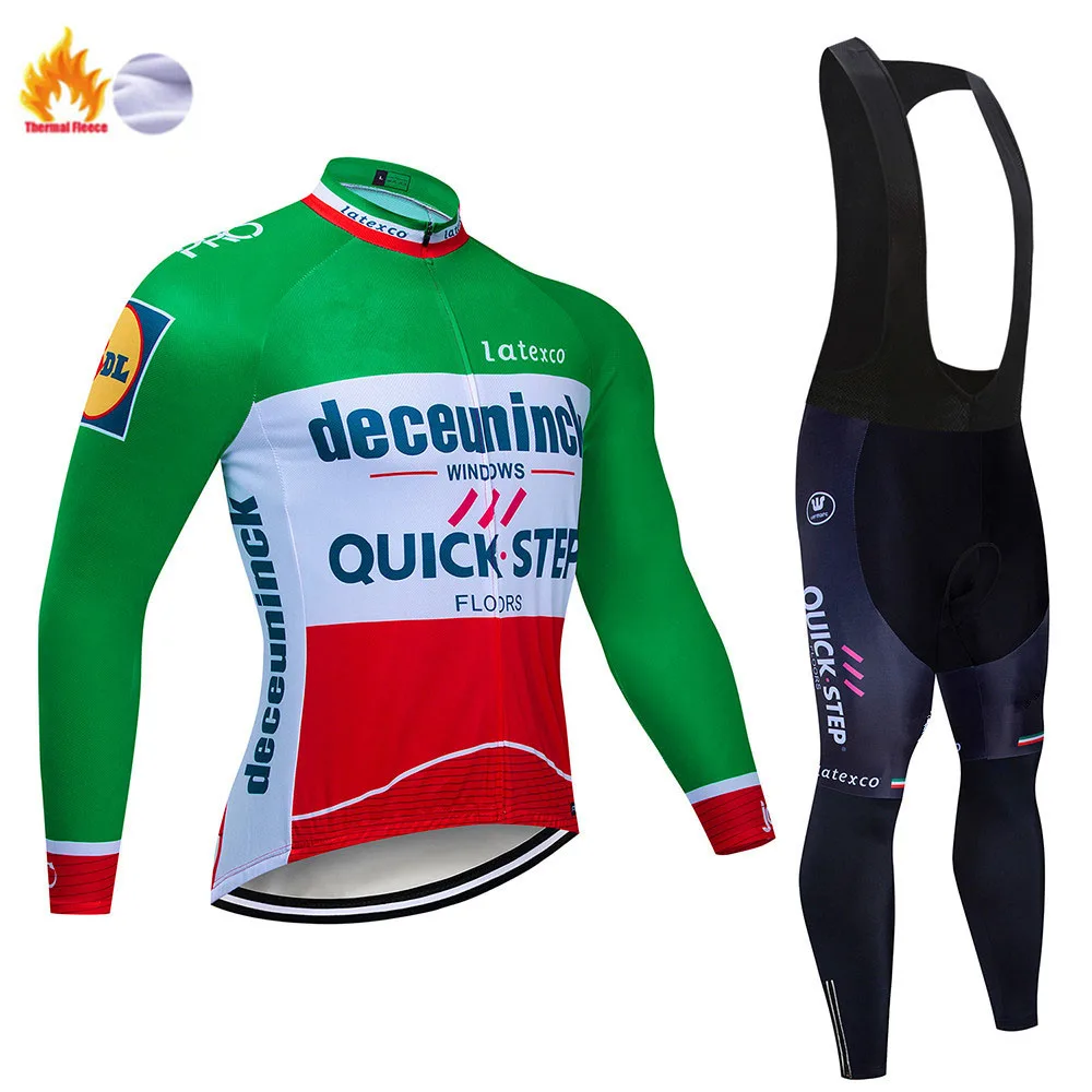 Cycling suit Командный быстрый шаг Велоспорт Джерси 19D нагрудник набор бельгийский велосипед одежда мужская зимняя теплая флисовая велосипедная Одежда для велоспорта - Цвет: Cycling suit