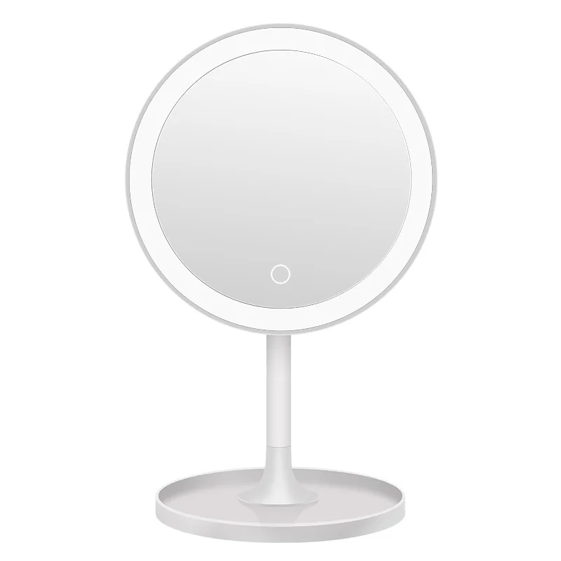 

Led light makeup mirror storage LED face mirror adjustable touch dimmer USB Led dressing table makeup mirror