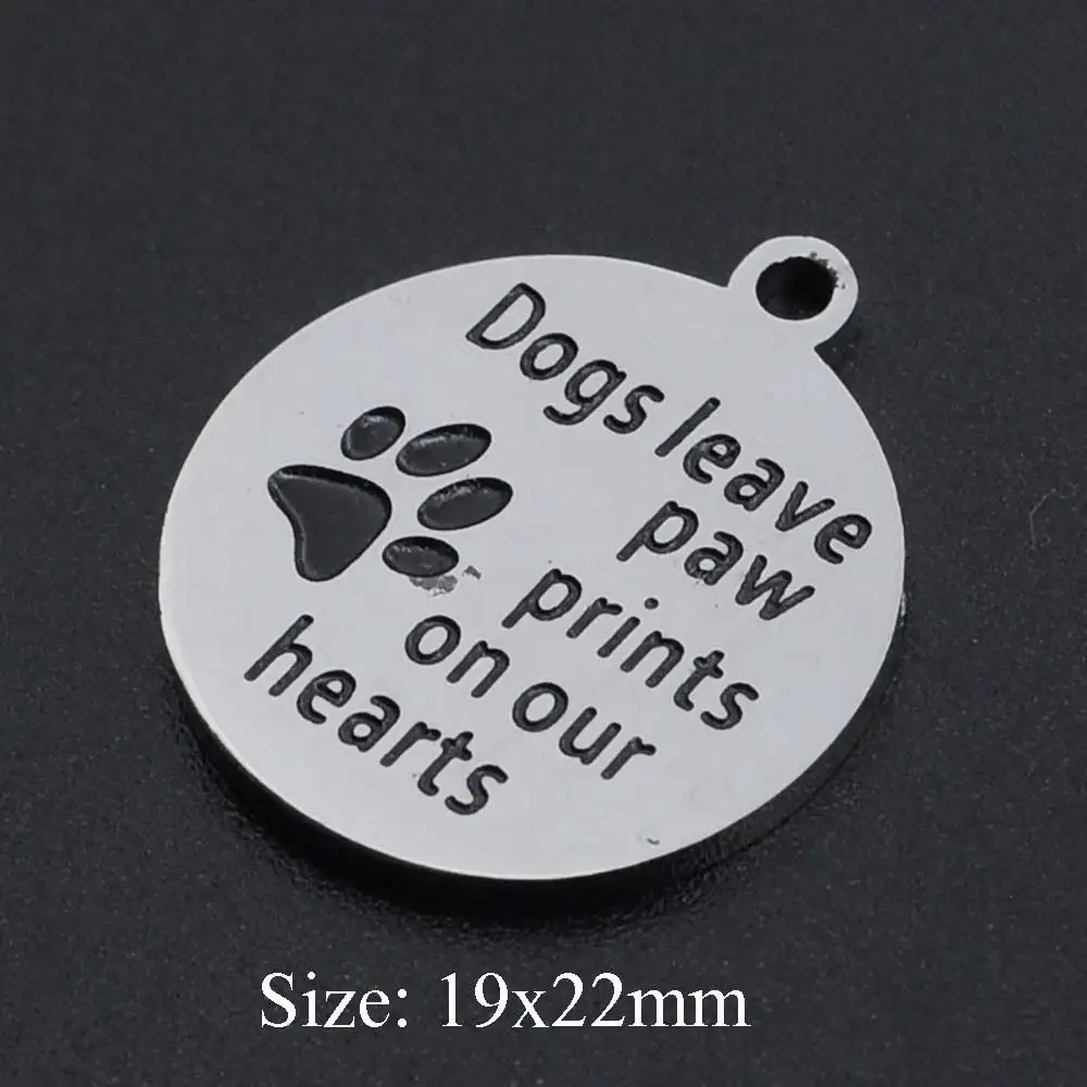5 шт./лот 100% нержавеющая сталь собачья лапа амулеты подвески оптовая продажа