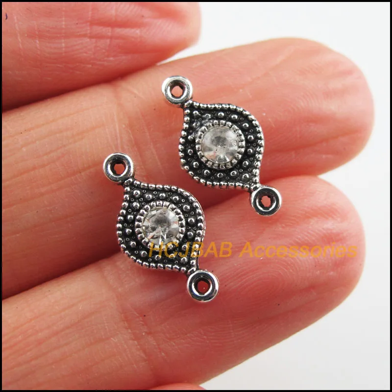 Модные 35 шт. Новый глаз Подвески ясный Хрустальный цветок Разъемы Тибетский