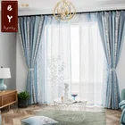 Пасторальные шторы для гостиной столовой спальни свежий стиль имитация льняной печати шторы готовый продукт на заказ
