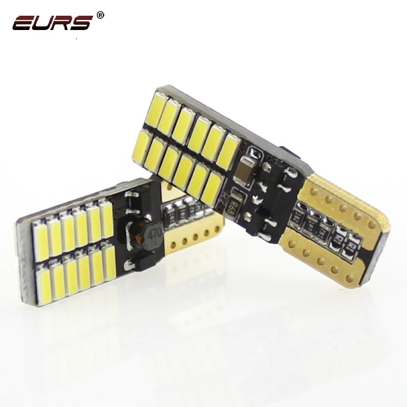 

EURS CANBUS T10 24smd LED light bulb 5W5 Car W5W LED Signal Light No error 4014 12V Clearance bulb lamp white yellow blue red