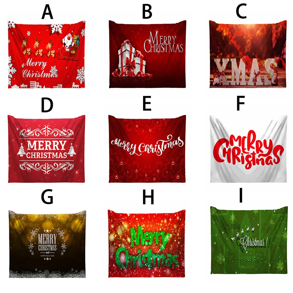 Новейшее Рождественское украшение настенное одеяло с медведем Подарочный узор