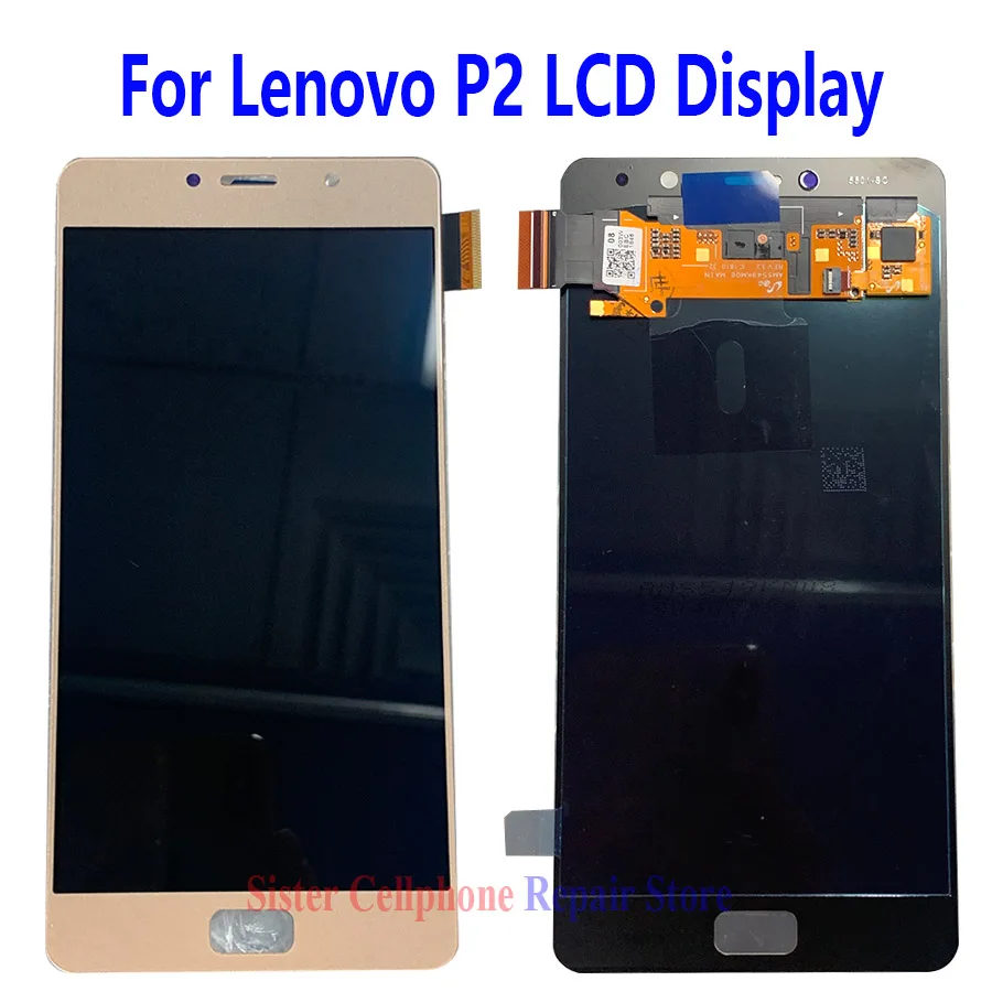 

100% Tested Working LCD Lenovo Vibe P2 LCD Display Touch Screen Digitizer Assembly With Frame Lenovo P2 P2c72 P2a42 LCD Screen