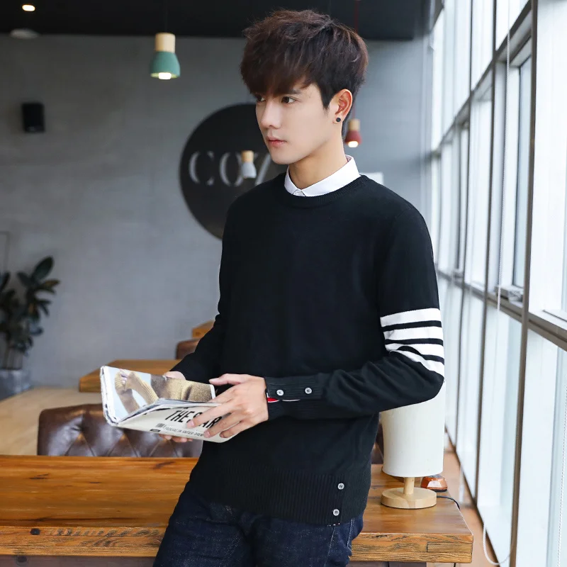 Liketkit новинка Осень-зима мужской свитер 2019 с круглым вырезом Одноцветный