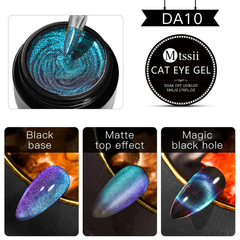 Q01723 Mtssii 5 мл 9D Galaxy Cat Eyes светодиодный Гель-лак для ногтей Хамелеон для использования с магнитом УФ-лак для ногтей Блестящий гель нужен черный базовый слой - Цвет: Q01723