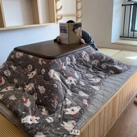 cute bear winter 2pcsset kotatsu futonmattress 190x240cm patchwork cotton soft friendly quilt japanese kotatsu table cover