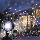 Уличсветильник Светодиодный прожектор-снегопад, Рождественский Белый, фонарь-Снежинка водонепроницаемый, для сада, свадьбы, вечеринки, ландшафтного освещения