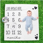 Новорожденный ребенок 12 месяцев ежемесячные фотографии этапа одеяло детские подгузники фон ткань игровые коврики фотография Реквизит аксессуары