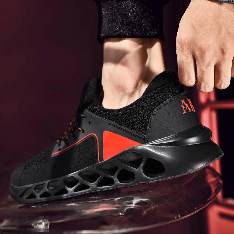 Новинка мужская спортивная обувь для бега Уличная на толстой подошве дышащая