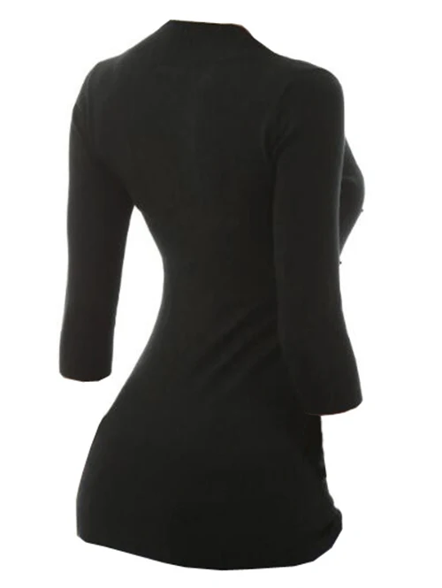 Осенние женские трикотажные пуговицы ROSEGAL с ложным воротником контрастные