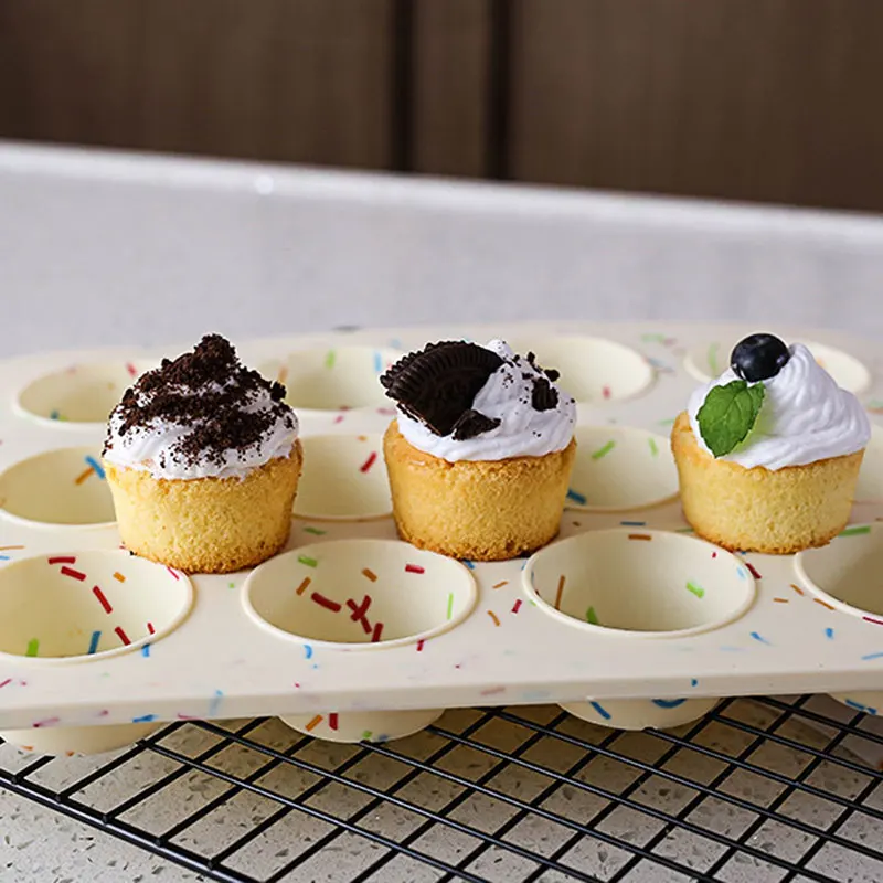 12 Отверстия силиконовой формы круглый кулон покрытый Форма Fondant (сахарная) форма