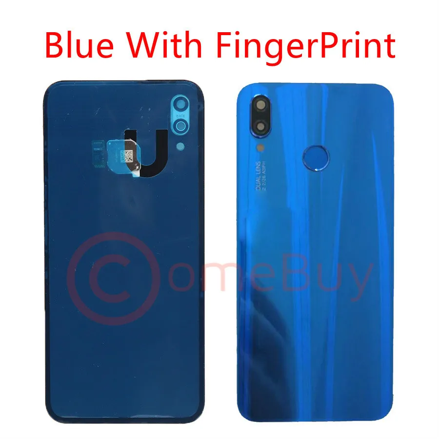 Задняя панель Huawei P20 Lite стеклянная черная золотая синяя розовая | Мобильные