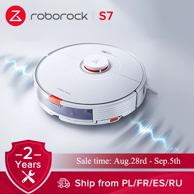 [ 3600руб: WOWFIRE3600] Робот пылесос Roborock S7 Глобальная версия Ультразвуковая швабра для