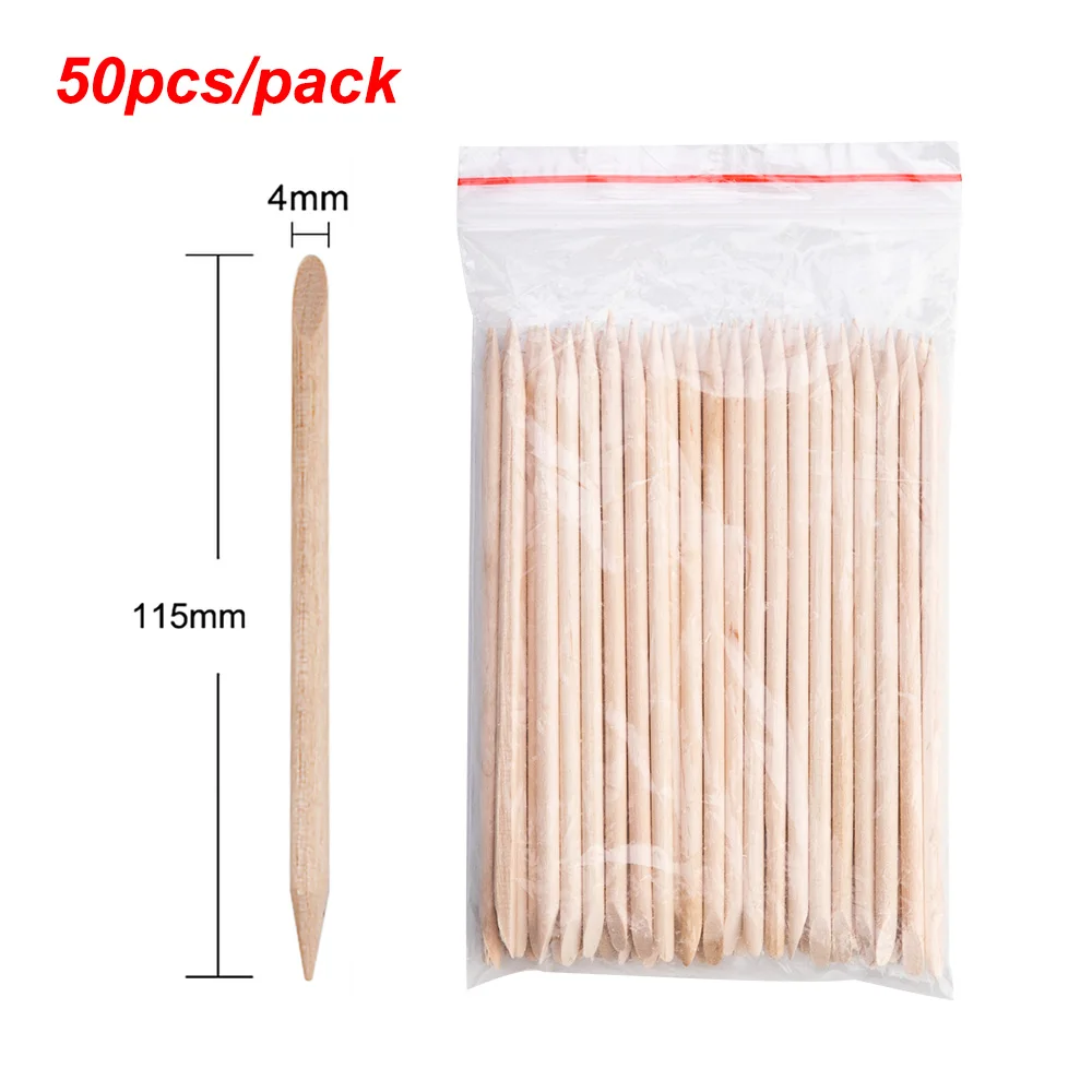 50 pcs 100/50/10 шт. деревянная палочка для кутикулы ногтей для удаления кутикулы оранжевый деревянные палочки для удаления кутикулы ногтей Маникюр нейл-арта - Цвет: 50 pcs
