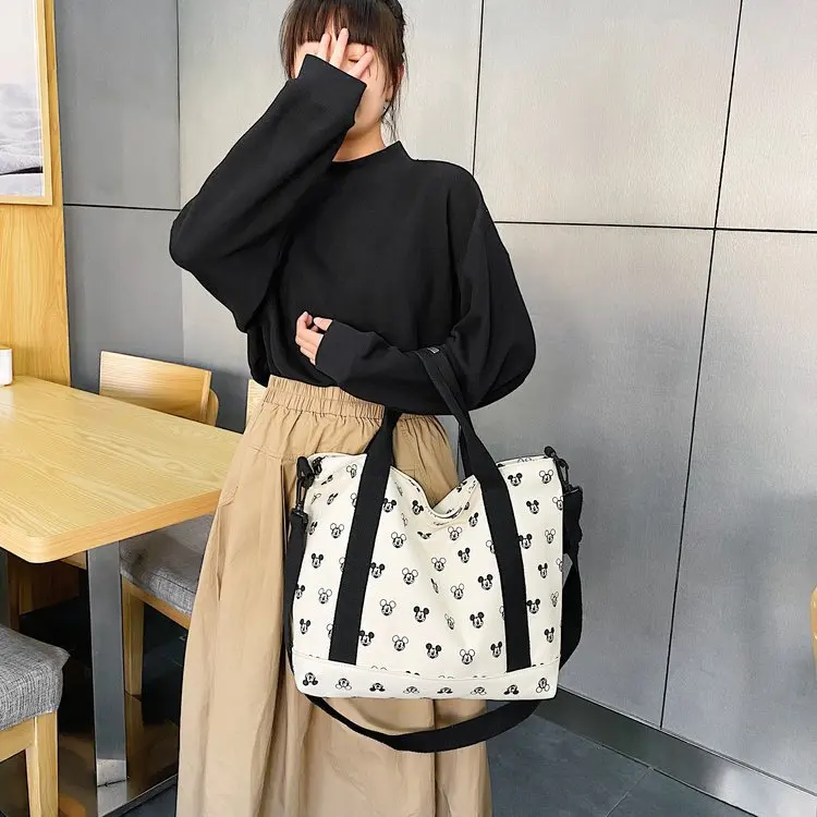 Холщовая Сумка с мультипликационным изображением Диснея Микки Мауса женская